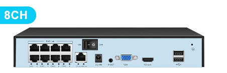 Gravador de vídeo NVR POE 4K Ultra HD ONVIF H.265 48V Câmera IP com detecção facial Sistema de CFTV Câmera de vigilância de segurança em rede P2P