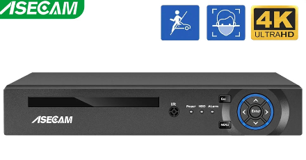 Gravador de vídeo NVR POE 4K Ultra HD ONVIF H.265 48V Câmera IP com detecção facial Sistema de CFTV Câmera de vigilância de segurança em rede P2P