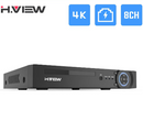 Sistema de segurança CCTV 4K 8 canais Poe NVR 8MP com detecção facial, vigilância de rede H.265, gravador de áudio e vídeo XMeye ONVIF H.View