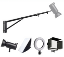 Suporte de braço de projeção de parede pesada de 170 cm e 135 cm para estúdio fotográfico, softbox, luzes estroboscópicas de vídeo