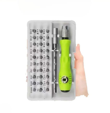 Kit de chaves de precisão 32 em 1 versátil e eficiente da Precnic, ideal para reparos e manutenção de alta precisão