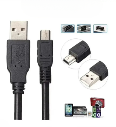 Cabo USB Mini V3 de 1,5M para controle GPS PS3, transmissão e conexão de dongle LG, ideal para transferência de dados e carregamento