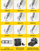 Ferro de solda com temperatura ajustável FNIRSI HS-02 DC 20V 100-450℃ Estação de retrabalho de solda PD 100W Ferramenta de reparo portátil