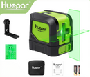 Huepar 2 Linhas Laser Nível Autonivelante (4 graus) Laser de Feixe Verde Vermelho Horizontal e Vertical Linha Cruzada com Base Magnética