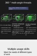 Nível laser de 2 baterias 8/12/16 linhas luz verde linha automática de alta precisão enviado do armazém do Brasil isento de impostos