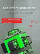 Nível laser de 2 baterias 8/12/16 linhas luz verde linha automática de alta precisão enviado do armazém do Brasil isento de impostos