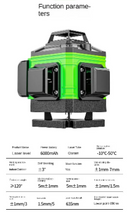 Nível laser de 2 baterias 8/12/16 linhas luz verde linha automática de alta precisão enviado do armazém do Brasil isento de impostos