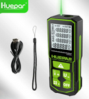 Huepar Green Beam Laser Rangefinder Medidor de Distância Digital 60M/100M/120M Tela LCD Multifuncional Ferramentas de Medição a Laser Trena