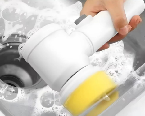 Escova de limpeza elétrica 5 em 1, limpador sem fio para cozinha e banheiro, multiuso