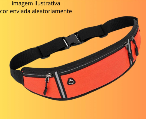 Bolsa esportiva de cintura única com compartimento à prova d'água para celular
