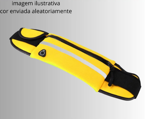 Bolsa esportiva de cintura única com compartimento à prova d'água para celular