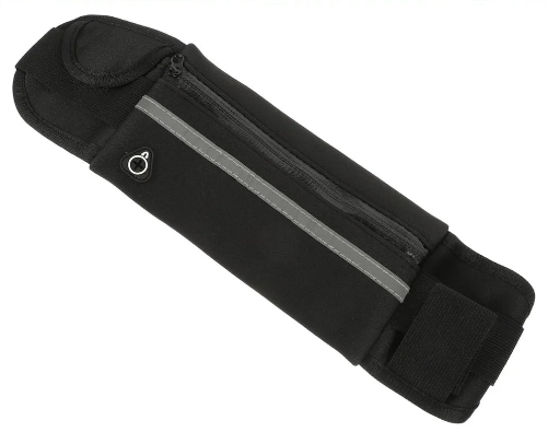 Bolsa esportiva de cintura única com compartimento à prova d'água para celular