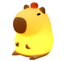 Luminária Silicone Capivara Noite Recarregável USB Touch Sleep Night Tiktok Abajur Infantil
