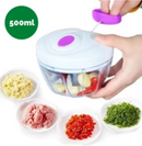 Processador de alimentos manual multifuncional de aço inoxidável com 3 lâminas premium