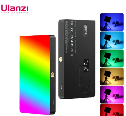 Painel de luz LED RGB Ulanzi LT002, luz de preenchimento de bolso de 7 polegadas, regulável, 2500-9000K, 4000mAh, fotografia para transmissão ao vivo