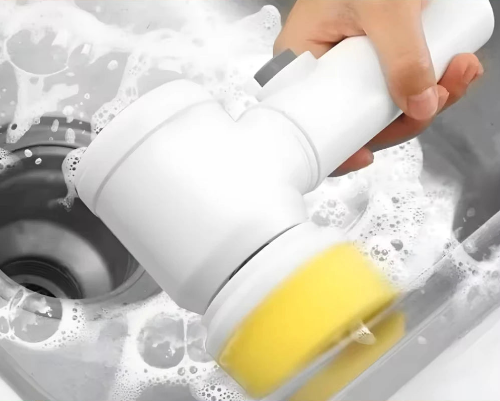 Escova de limpeza elétrica 5 em 1, limpador sem fio para cozinha e banheiro, multiuso