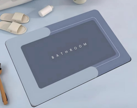 Tapete Retangular Multifuncional Para Banheiro Absorção Rápida, Antiderrapante