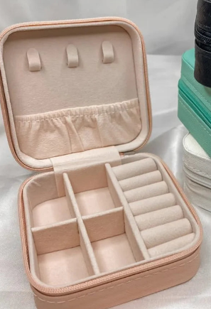 Porta Jóias Portátil Mini Maleta Estojo Organizador Brincos Colares Anéis Caixinha de Jóias Para Viagem Compacta