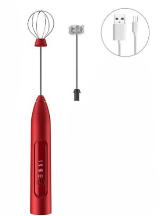 Mini Batedor Elétrico para Bebidas, Misturador para Café, Ovos, Leite e Bebidas em Geral, Portátil e Espumante