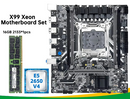 Kit de placa-mãe SOYO X99 com processador Xeon E5 2650 V4 LGA2011-3, 16 GB de RAM DDR4 (1x16 GB) de 2133 MHz e SSD NVMe M.2 SATA para computador desktop.