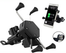 Suporte De celular para Moto Motocicleta com Carregador Usb Gps Articulado Pinca Aranha Aluminio