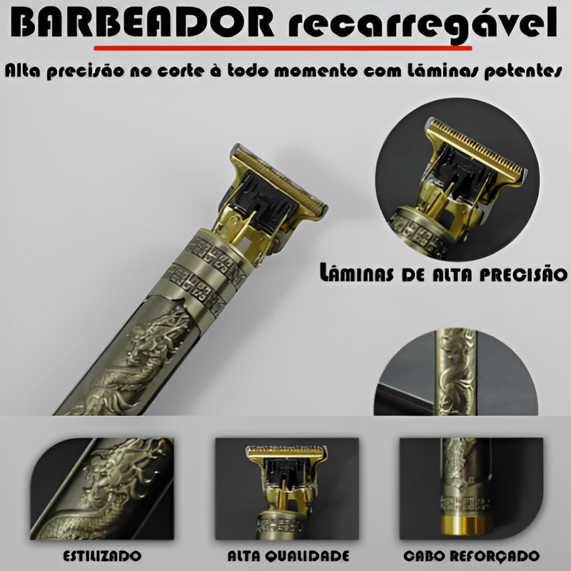 Maquina De Barbear Profissional Recarregável