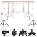 SH Novo Kit de Suporte para Fundo de Foto 2X2M 2X3M 2,6X3M com Ajuste de Altura para Estúdio Fotográfico com Clipe