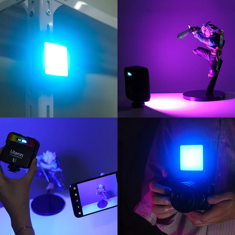 Ulanzi VL49 Mini RGB LED Luz de Vídeo 2700K-9000K Luz de Preenchimento para Câmera Iluminação de Fotografia Pocket Live Tiktok Vlog Lâmpada de Luz