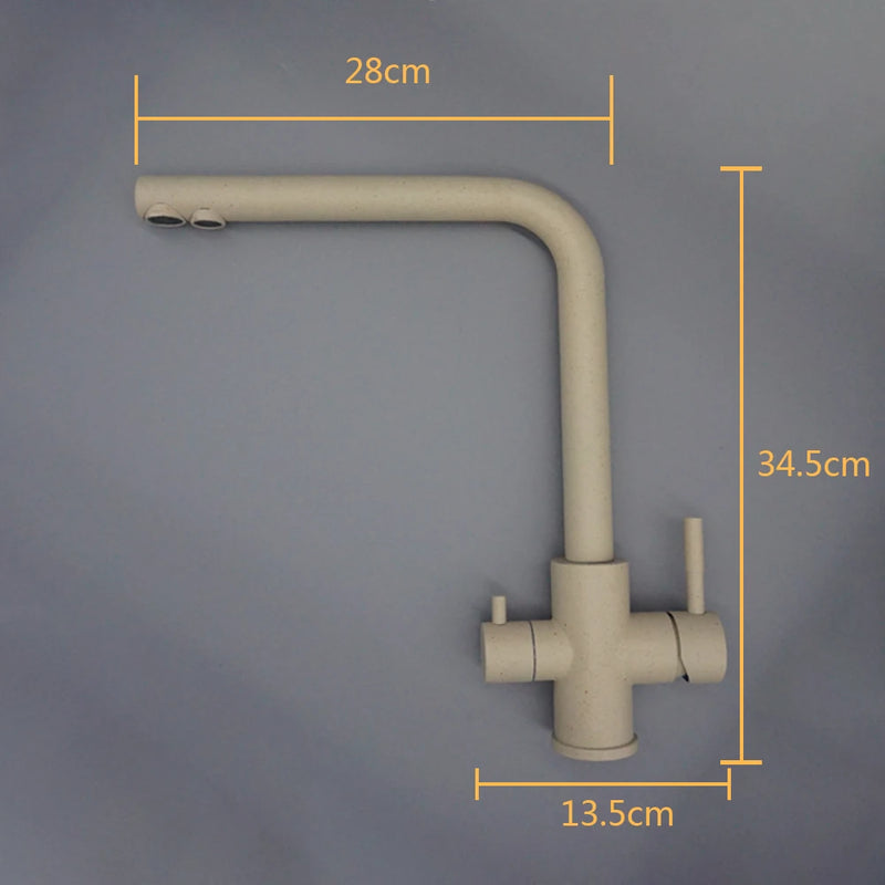 Torneira de cozinha preta com filtro de água Torneiras de cozinha Filtro de torneira Misturador Purificador de água Água potável Torneiras
