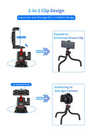 Ulanzi MT-11 Mini Tripé Polvo Flexível para GoPro iPhone Smartphone DSLR Câmera SLR Vlog Bastão de Selfie Portátil 2 em 1 Tripé