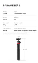 Tripé Ulanzi MT-44 com 1,46 m de extensão para selfies, tripé com braçadeira para celular, câmeras, celulares, Samsung, iPhone, Huawei, Xiaomi