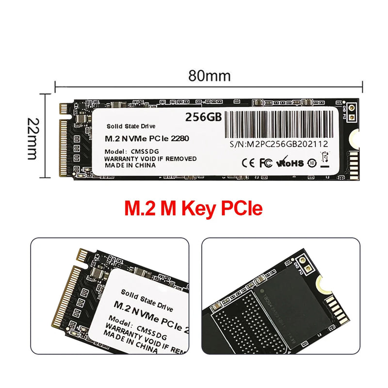 Atacado 10 peças P06 M2 2280 NVMe PCIe 3.0 128 GB M.2 NVMe SSD PCIe 3.0 x4 2400 MB/s 256 GB 1 TB SSD para jogos/edição de vídeo