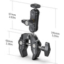 Grampo de metal Ulanzi Super com cabeça esférica dupla e braço mágico para câmera, luz, microfone, monitor de vídeo, braçadeira com rosca 1/4 3/8 para hastes e ganchos