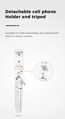 Ulanzi MT-08 Mini Tripé Branco Dobrável Monopé Tripé 1/4'' Universal para DSLR Android iPhone Smartphone