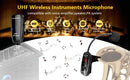 Microfone para saxofone Wireless Instruments, receptor e transmissor sem fio, alcance de 160 pés, plug and play, ótimo para trompetes XIAOKOA UHF