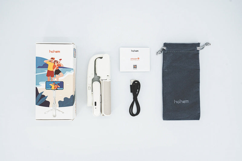 Estabilizador Gimbal Portátil Hohem iSteady Q para Celular, Haste Extensora, Tripé Ajustável com Controle Remoto para Smartphone