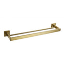 Suporte de toalha quadrado duplo de aço inoxidável para parede, acessórios para banheiro, dourado escovado/escovado/espelhado/preto