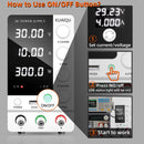 Fonte de alimentação com display digital ajustável Mini fontes de alimentação de laboratório Regulador de tensão 60V 5A 120V 3A 32V 6A KUAIQU 30V 10A DC