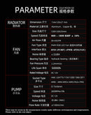 Ventilador e radiador PWM de refrigeração líquida Wovibo 120mm para processador com 4 pinos RGB compatível com Intel 115x 1200 1700 2011 X79 X99 AM3 AM4
