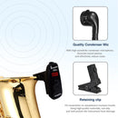 Microfone para saxofone Wireless Instruments, receptor e transmissor sem fio, alcance de 160 pés, plug and play, ótimo para trompetes XIAOKOA UHF