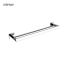 Suporte de toalha quadrado duplo de aço inoxidável para parede, acessórios para banheiro, dourado escovado/escovado/espelhado/preto