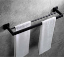 Suporte de toalha quadrado duplo de aço inoxidável para parede, acessórios para banheiro, dourado escovado/escovado/espelhado/preto