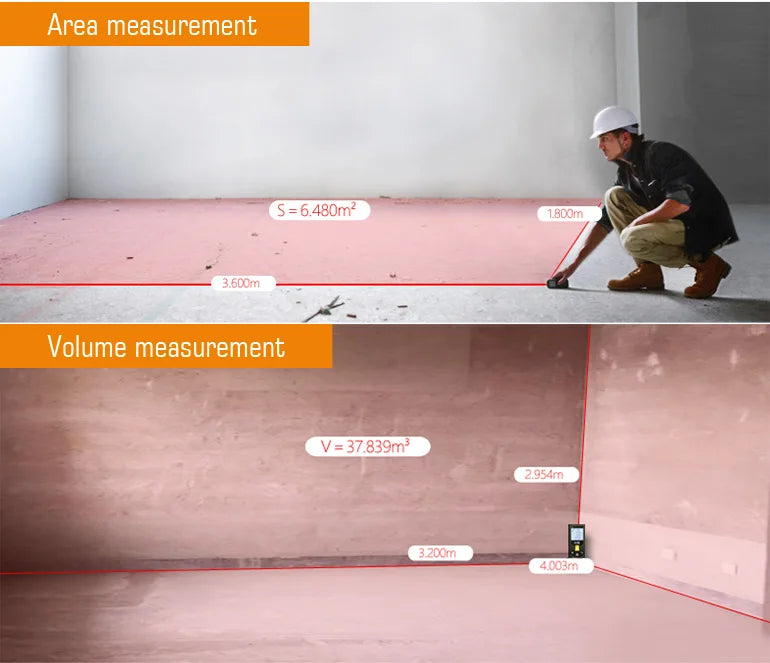 Medidor de distância a laser Mileseey Roleta eletrônica Fita a laser digital Telêmetro Trena Metro Fita métrica a laser