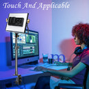 Suporte de mesa para tripé com cabeça esférica de 1/4" e anel de luz ajustável para mesa, suporte para câmera DSLR