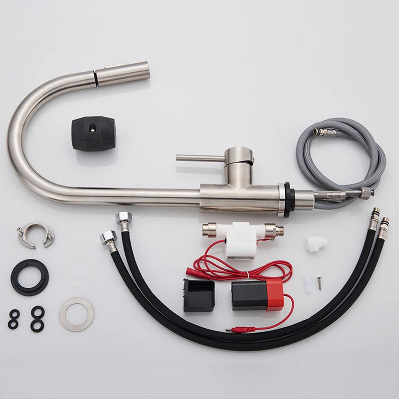 Torneira de cozinha preta com sensor de toque, controle sensível ao toque, misturador para cozinha.