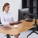 Suporte de monitor LCD LED de mesa de 17 a 30 polegadas com mola a gás F80 Braço ergonômico Suporte de gás Flexi Mount Carga 2 a 9 kg