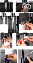 Torneira de cozinha preta com sensor de toque, controle sensível ao toque, misturador para cozinha.