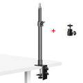 Tripé de mesa SH C-clamp Light com cabeça esférica de 1/4" e suporte de mesa ajustável para câmera e anel de luz
