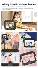 Ulanzi U200 Smartphone Video Rig LED Ring Light para câmera de celular GoPro Youtube Live Lamp com sapata fria para microfone e tripé de vídeo