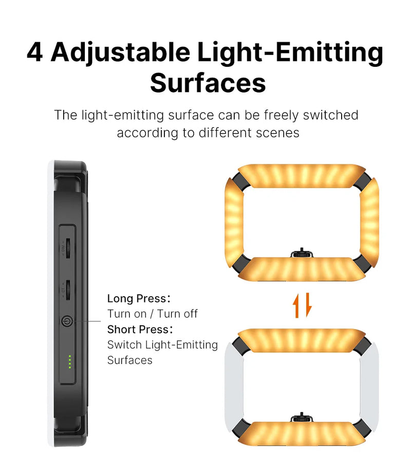 Ulanzi U200 Smartphone Video Rig LED Ring Light para câmera de celular GoPro Youtube Live Lamp com sapata fria para microfone e tripé de vídeo